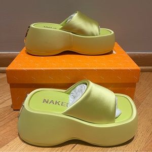 Brand new satin sandals from Naked Wolfe